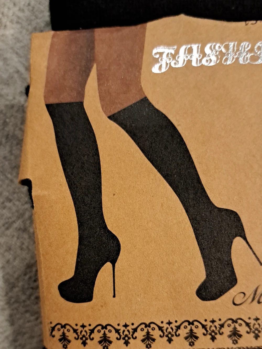 Nwt 2 Pairs Of Black W/Creme Crochet Trimmed High Socks. 1 Pr W/large Buttons